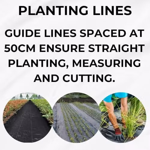Ark Mat Heavy Duty Weed Control Membrane 100gsm Black Garden Ground Cover W: 4 m, D: 3 m – 3