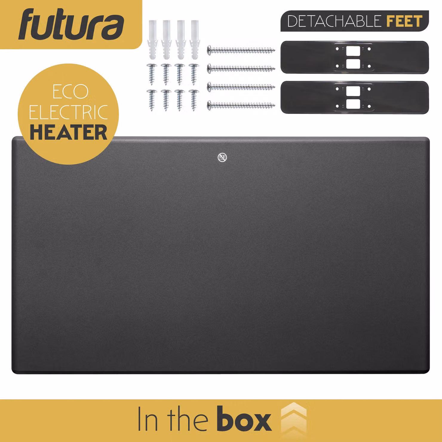 Futura 1500W Grey Electric Panel Convector Radiator with Thermostat and Open Window Detection – 2