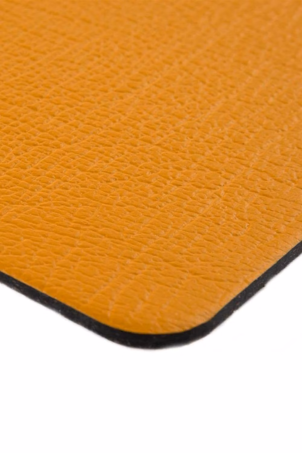 Lara-May Set of 6 Mustard Yellow Recycled Leather Placemats and Coasters, W: 28 cm, D: 21 cm – 4