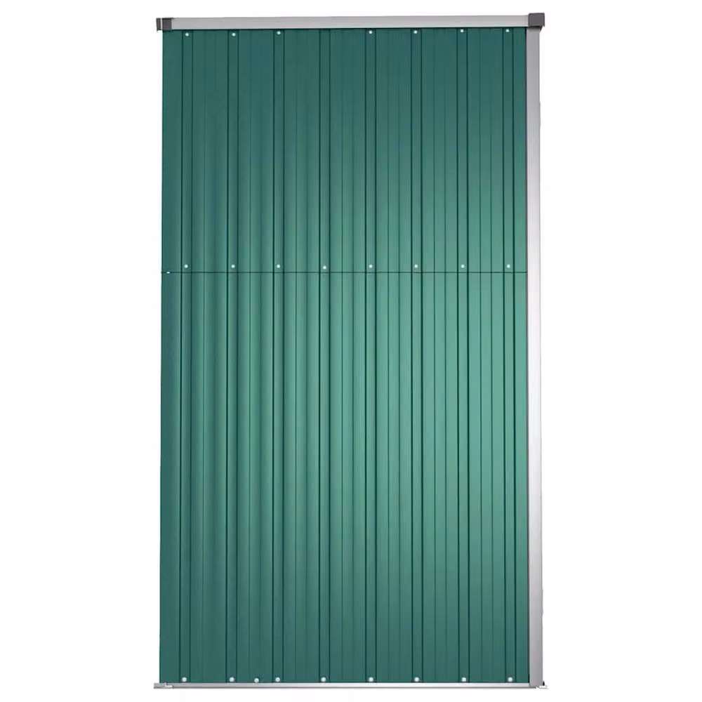 Berkfield Home Green Galvanised Steel Pent Garden Tool Shed W/D/H: 225 x 89 x 161 cm – 4