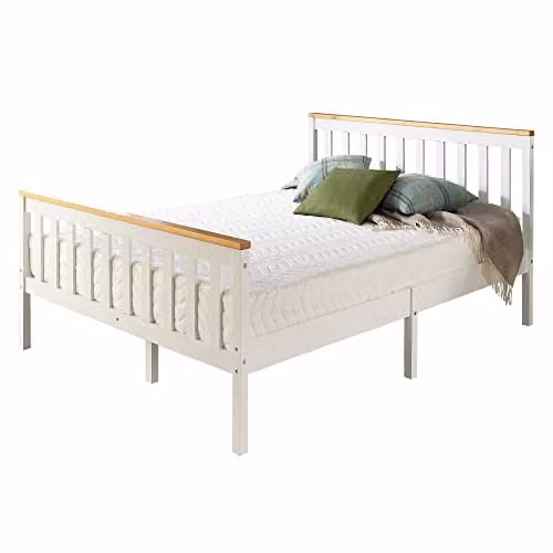 Aspire Beds Atlantic Solid Wood Shaker Bed Frame in White