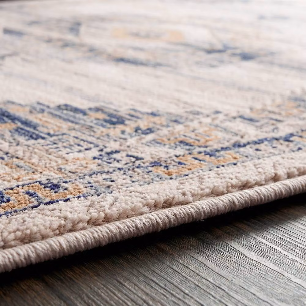 Livabliss Fifth Avenue Vintage Traditional Fringe Living Room Rug in Grey, Brown and Green, W: 200 cm, D: 275 cm – 3
