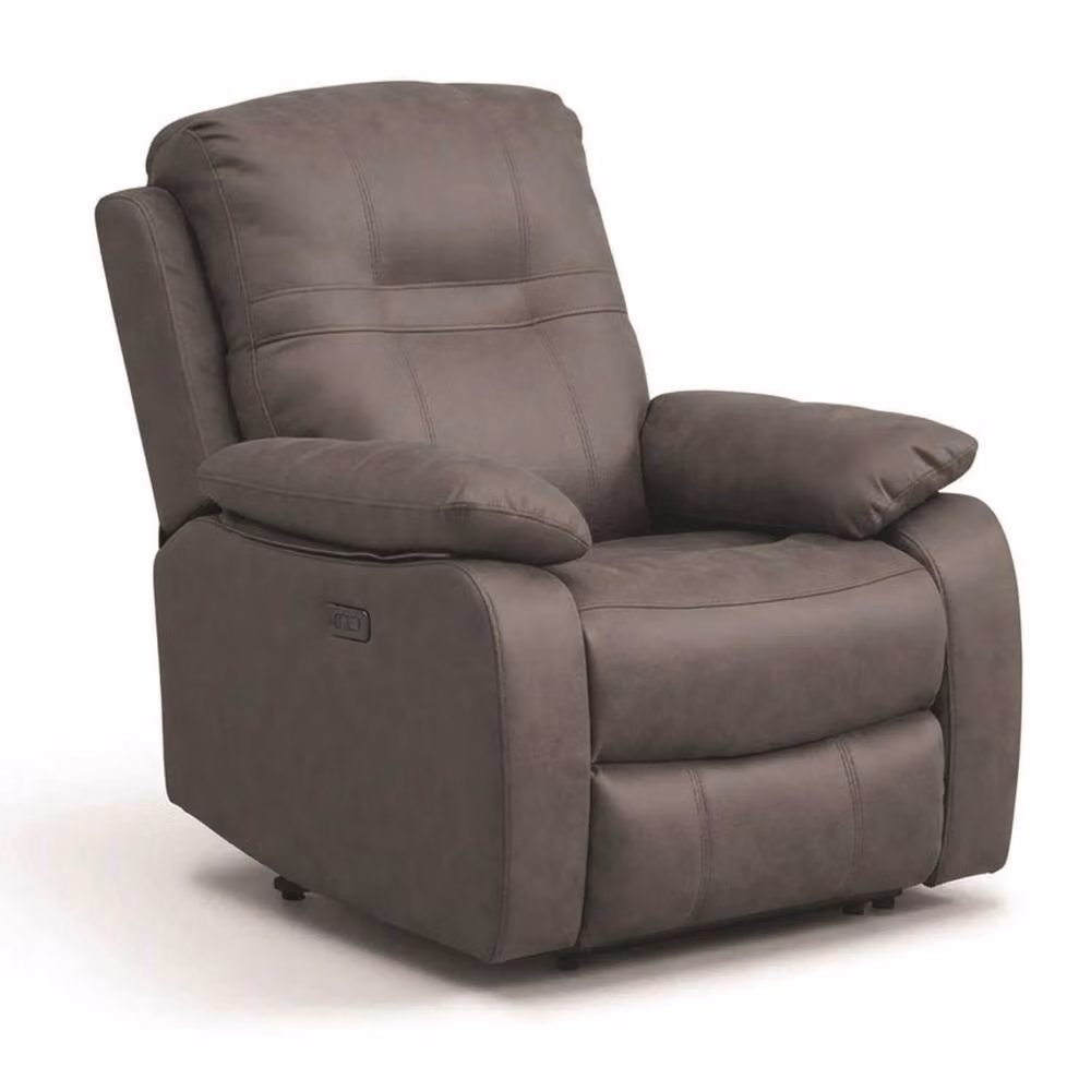 Furnishings For Less UK Jax Grey Fabric Electric Power Reclining Single Seater Armchair – 2