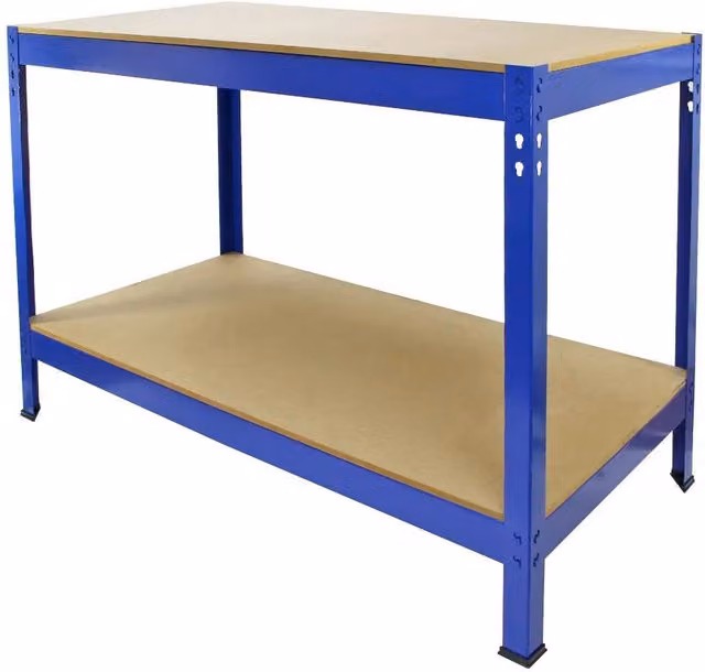 Monstershop Q-Rax Height Adjustable Workbench in Blue, W/D/H: 120 x 60 x 90 cm – 2