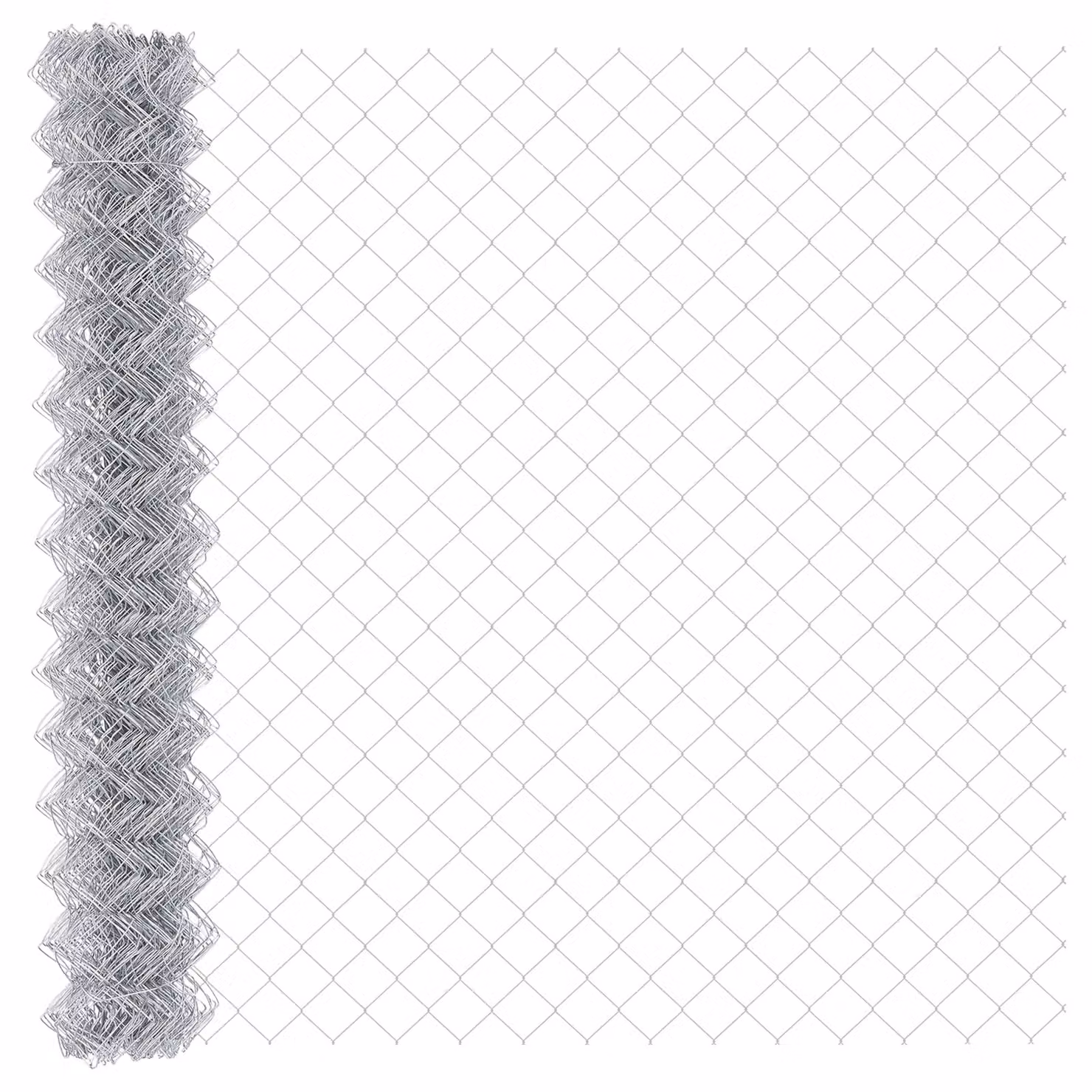 Berkfield Home Galvanised Steel Chain Link Fence, Silver, W: 10 m, H: 1.5 m – 2