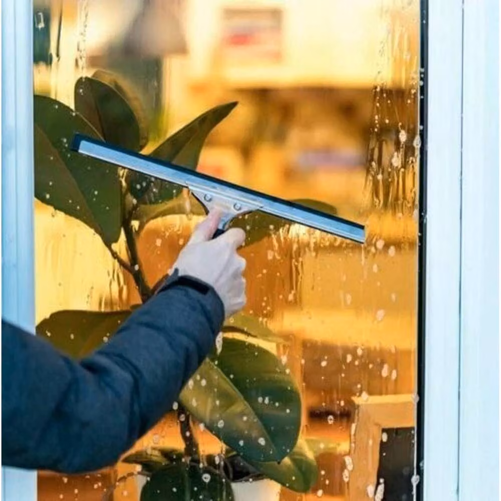 Kelvenix Professional 14 inch Window Squeegee Glass Cleaner Applicator in Black with Stainless Steel and Rubber – 2