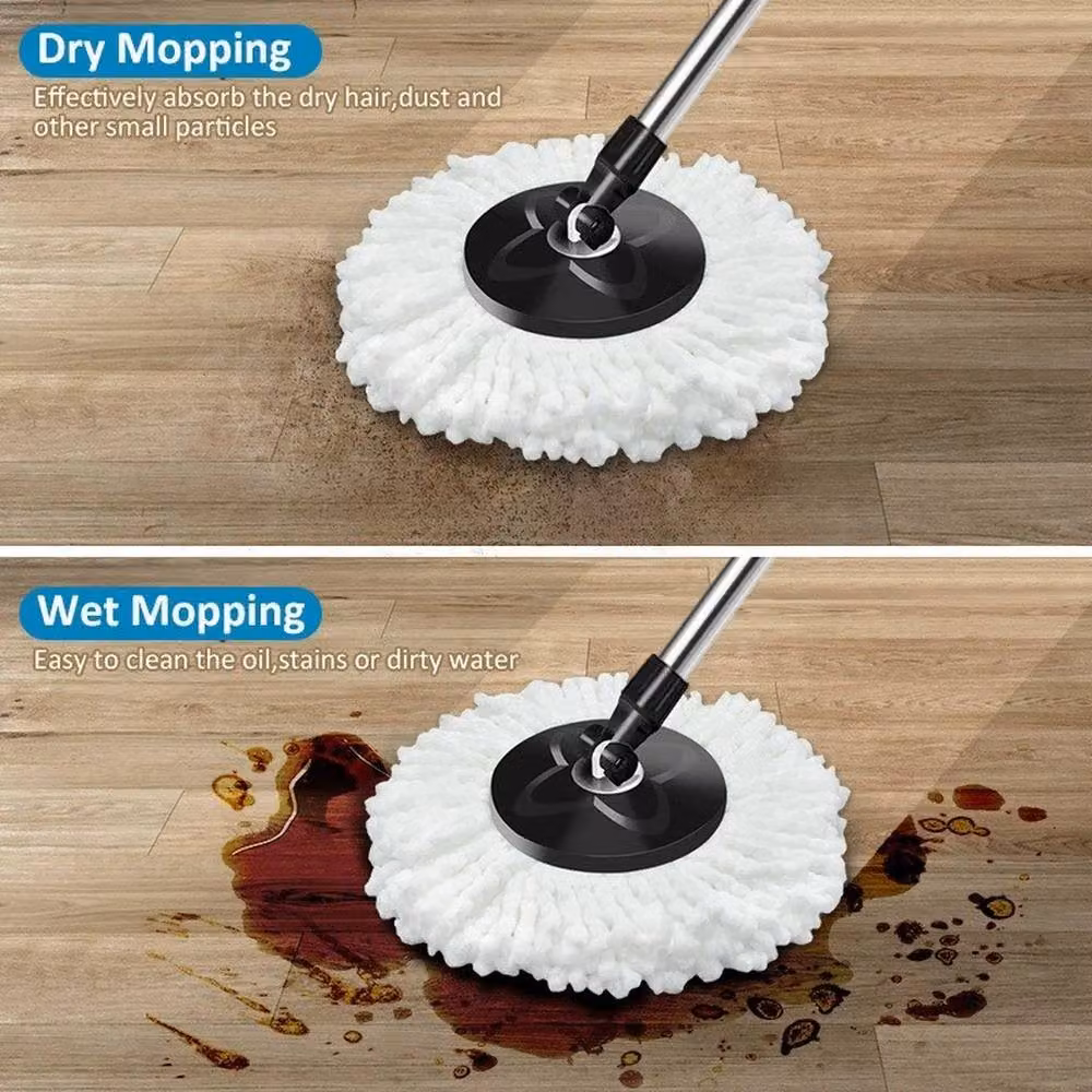 FLAVORA 10-Piece Replacement Round Mop Heads in White – 2