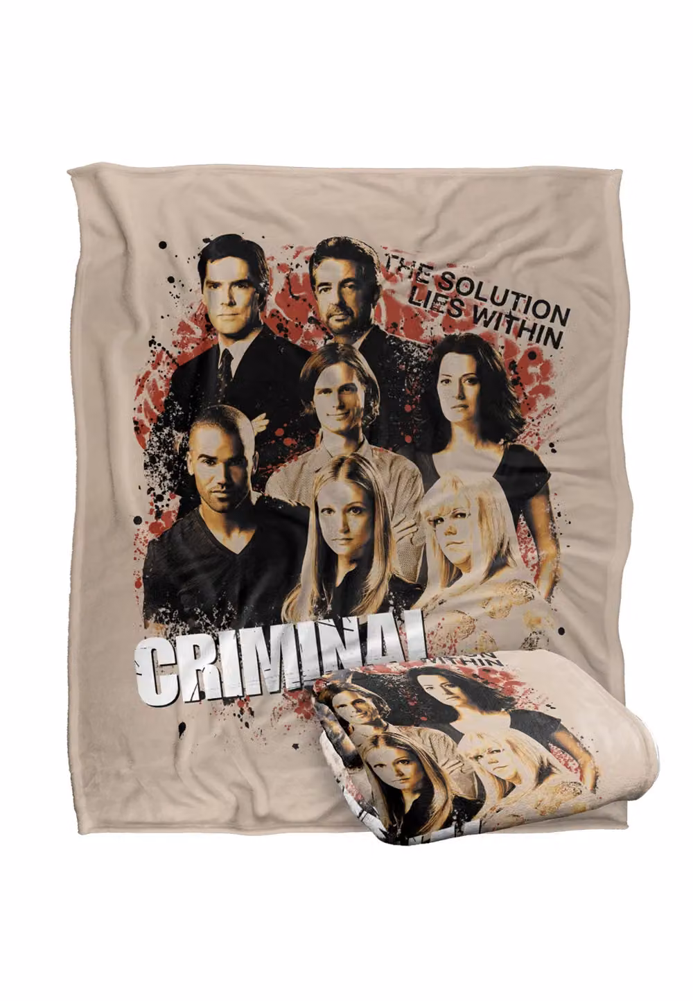 LOGOVISION Criminal Minds Solution Lies Within Silky Touch Super Soft Fleece Throw Blanket, White, W: 152 cm, D: 127 cm – 2