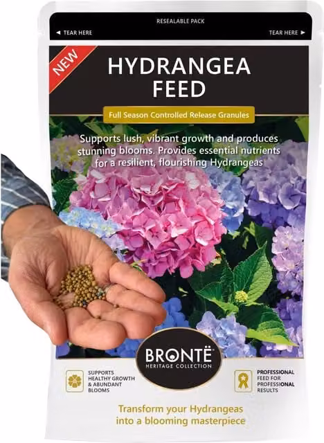 Bronte Heritage Hydrangea Fertiliser Plant Tonic, 120g Slow Release Granules for Borders, Pots and Containers