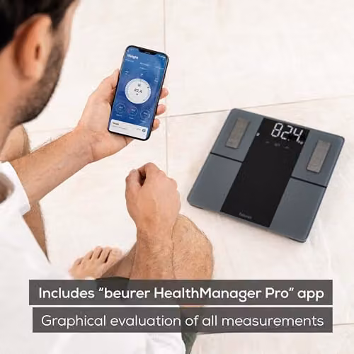 Beurer BF 500 Personal Digital Body Analysis Scales in Black with Bluetooth and App Control – 3
