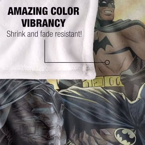 Warner Bros. Batman Through The Years Super Soft Silky Touch Fleece Throw Blanket, Multicolour, W: 91.44 cm, L: 147 cm – 3