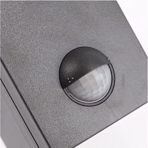 CGC Lighting Grey LED Outdoor Arc Wall Light with Motion Sensor, 10W, 900lm, Cool White 4000K – 5