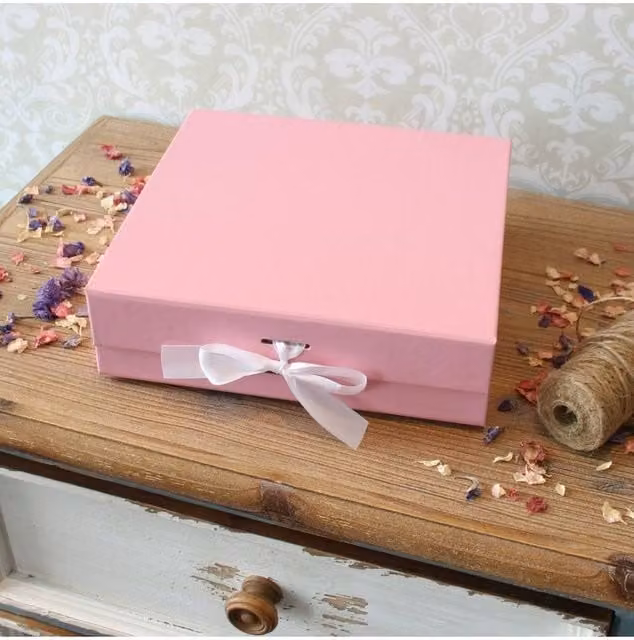 KDMD Medium Baby Pink Cardboard Keepsake Box – 1