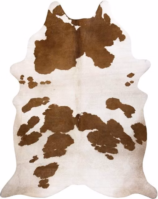 RugsX White Cow Hide Style Animal Print Rug, W: 150 cm, D: 100 cm – 1