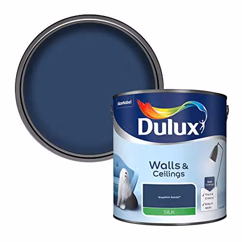 Dulux Walls & Ceilings Silk Emulsion Paint in Blue, 2.5 l – 1