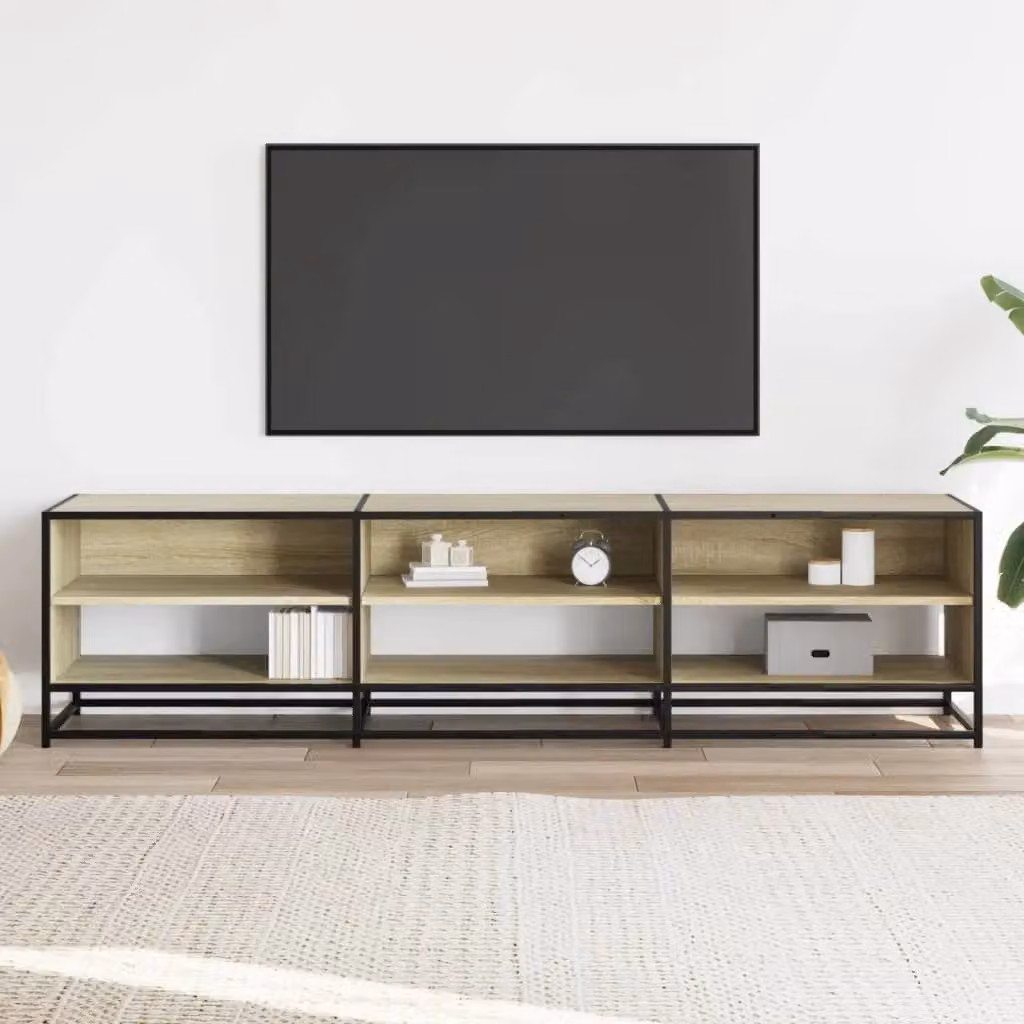 Berkfield Home Sonoma Oak TV Cabinet in Brown, W/D/H: 180 x 40 x 46 cm – 3