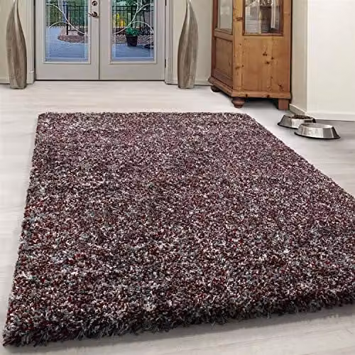 Bravich Red Blended Shaggy Rug, W/D/H: 120 x 170 x 1 cm – 1