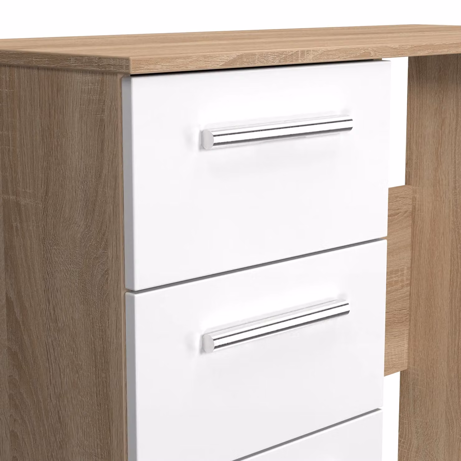 Ready Assembled 2 U Trent 3 Drawer Vanity in White and Multicolour – 3
