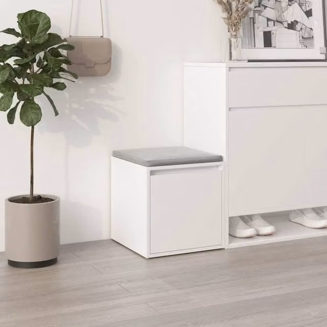 Berkfield Home White Box Drawer in MDF, W/D/H: 40.5 x 40 x 40 cm