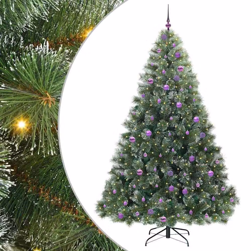 Berkfield Home Artificial Green Christmas Tree with 300 LEDs, Height: 240 cm – 2