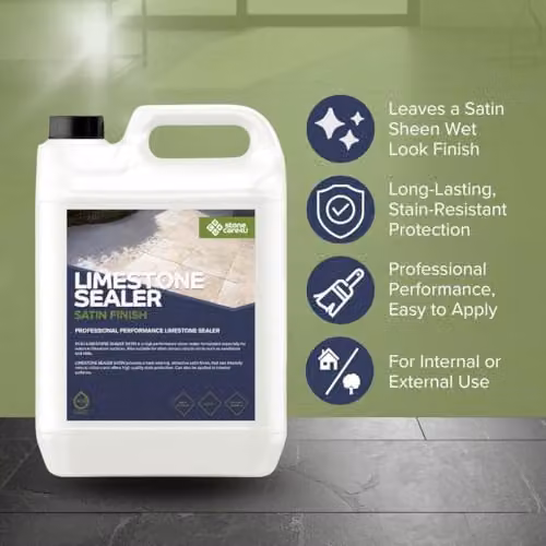 StoneCare4u Essential Limestone Sealer with Satin Finish, Transparent, 5 Litre – 2