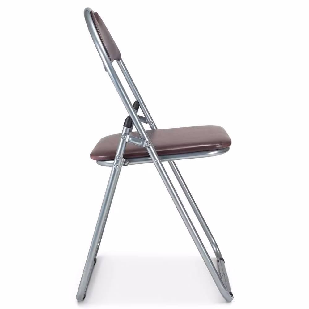 Bravich LTD Candy Faux Leather Padded Folding Dining Chair in Brown – 2