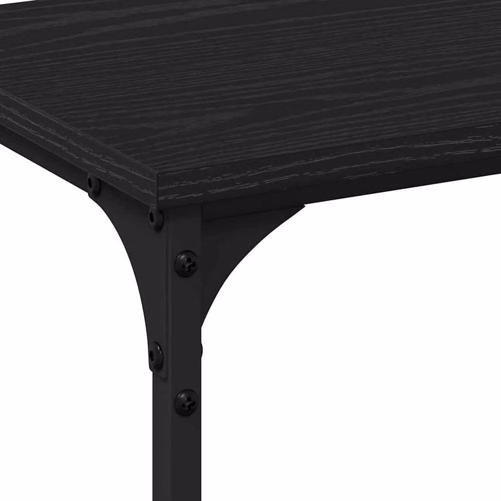 Berkfield Home Black Oak Console Table, W: 200 cm, D: 29 cm, H: 75 cm – 3
