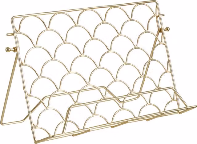 Orsina Vertex Deco Metal Cookbook Stand in Gold – 1