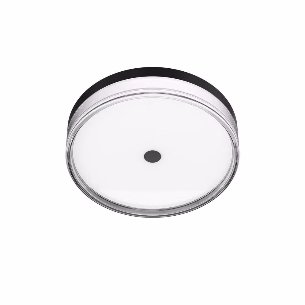 Netlighting Molino Round LED Flush Ceiling Light, Black, Diameter: 30 cm – 2
