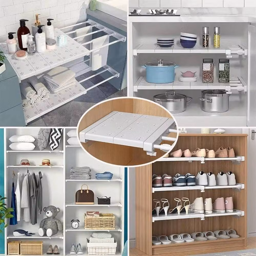 PAWNORA White Closet Cupboard Divider Rack – 3