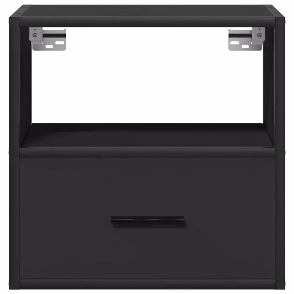 Berkfield Home Wall-mounted Bedside Cabinet in Black, W: 40 cm, D: 31 cm, H: 39.5 cm – 5