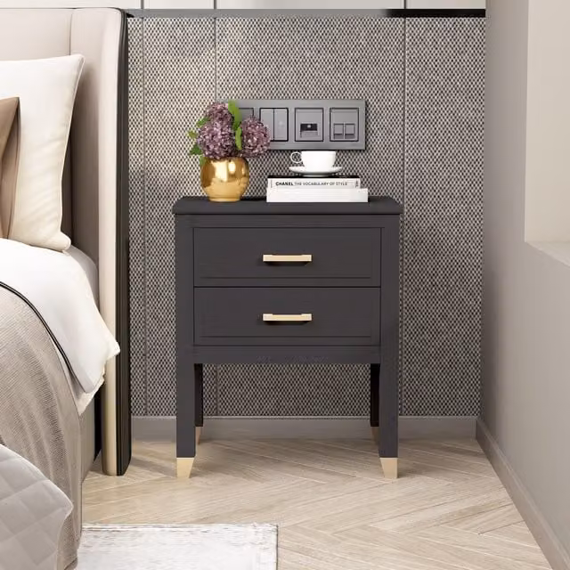 Cabinet Bits Palazzi Large Bedside Table in Dark Grey