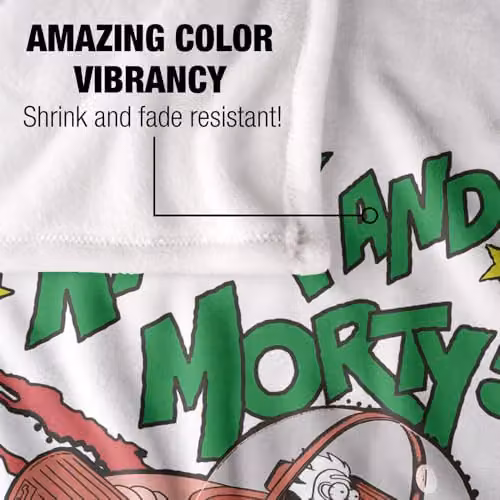 Warner Bros. Rick and Morty Rick's Ship Comic Super Soft Fleece Throw Blanket, Multicolour, W: 91 cm, D: 147 cm – 2