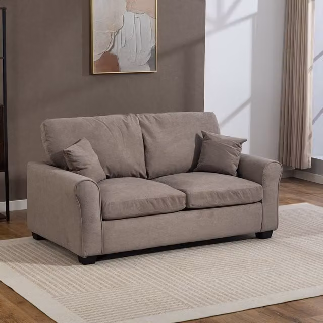 Artemis Home Lewiston Brown Fabric Pull Out Sofabed with Solid Wood Frame