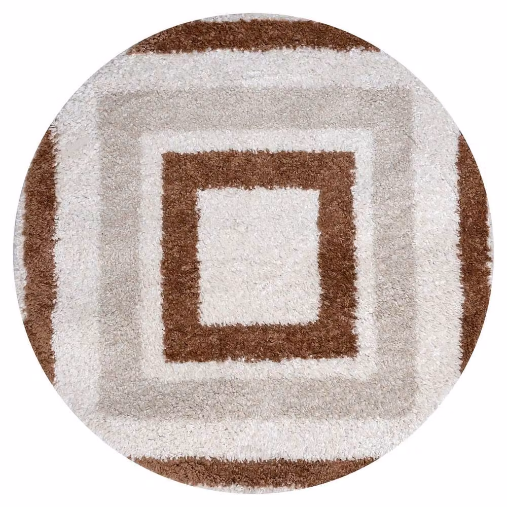THE RUGS Moodi Border Design Shaggy Soft High Pile Living Room Rug in Terracotta, W: 160 cm, L: 230 cm – 5