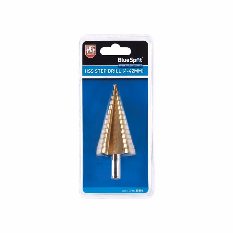 Bluespot Tools 8 Piece Stainless Steel Masonry Drill Set in Gold and Multicolour