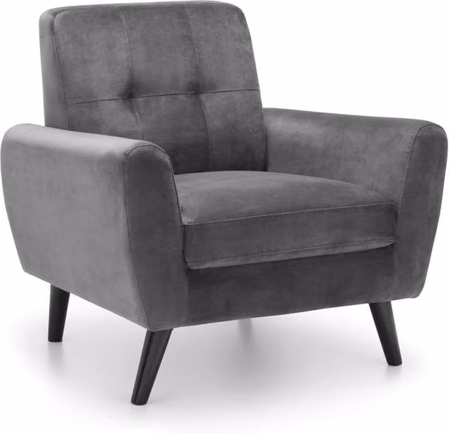 Cheshire Monza Armchair in Dark Grey Velvet – 1