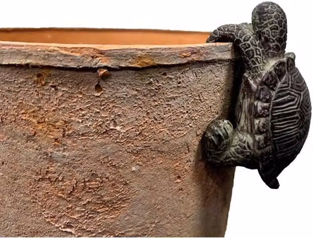 Homescapes Tortoise Pot Hanger Decoration in Grey