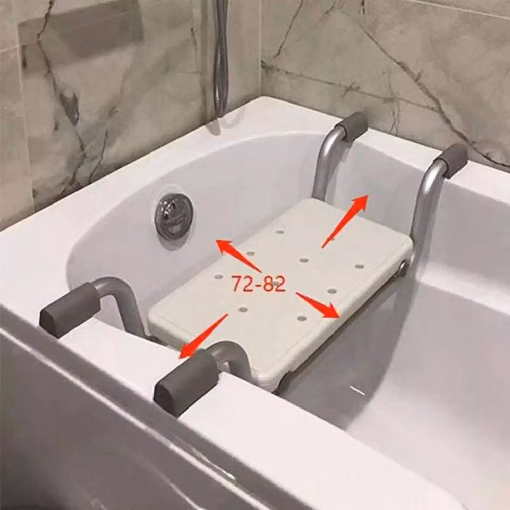 FLAVORA Non-Slip Adjustable Shower Seat for Seniors in White – 2