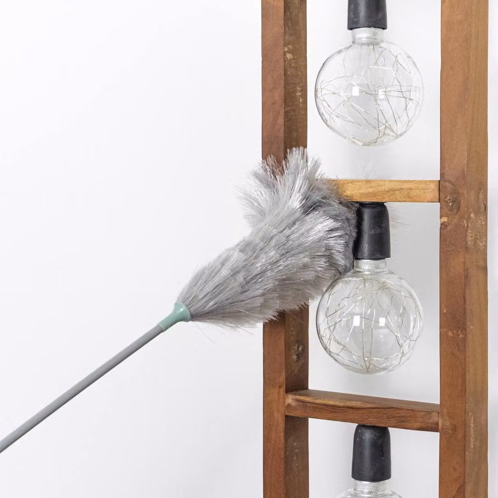 JVL Microfibre Telescopic Duster with Extendable Handle in Grey and Green – 2