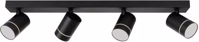 Netlighting Selma Modern LED Ceiling Spotlight Bar in Black, 4000K – 3
