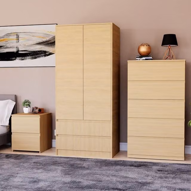 Vida Designs Denver Bedroom Set in Brown