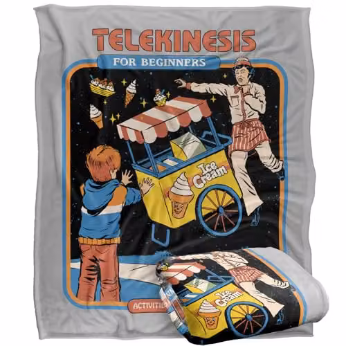 Steven Rhodes Telekinesis For Beginners Multicolour Super Soft Fleece Throw Blanket W/D/H: 152 x 152 x 127 cm – 5