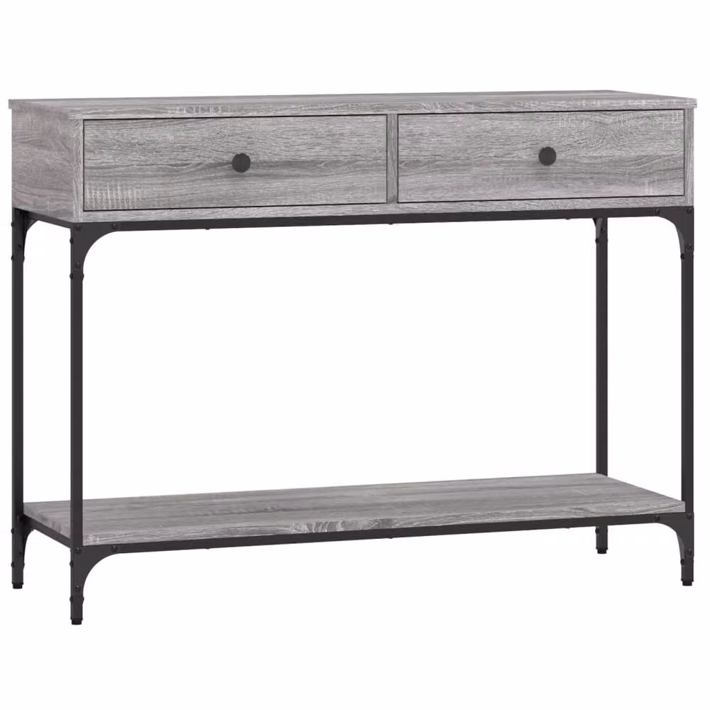 Berkfield Home Decorative Console Table in Grey Sonoma, W/D/H: 100 x 34.5 x 75 cm – 2