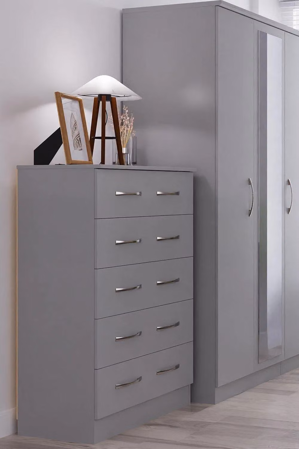 2 U Hampshire 5 Drawer Chest in Dark Grey Matt – 2