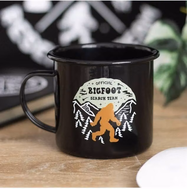 KDMD Bigfoot Search Team Enamel Mug, 450ml, Black