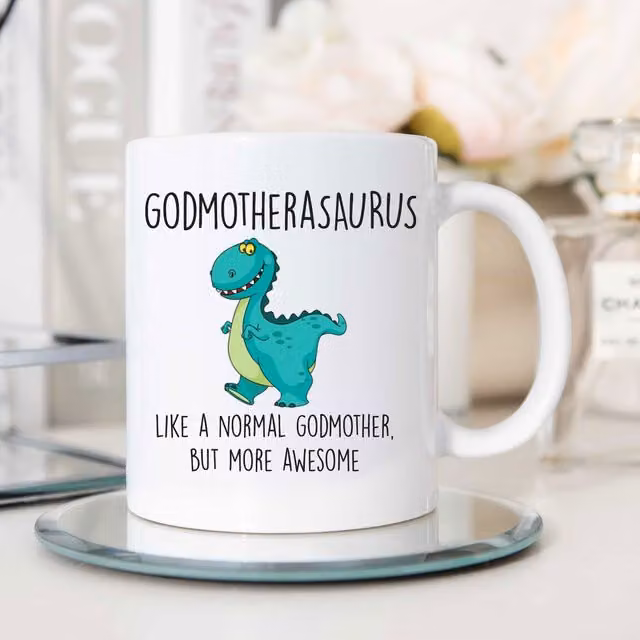 60 Second Makeover Godmothasaurus Ceramic Mug in White