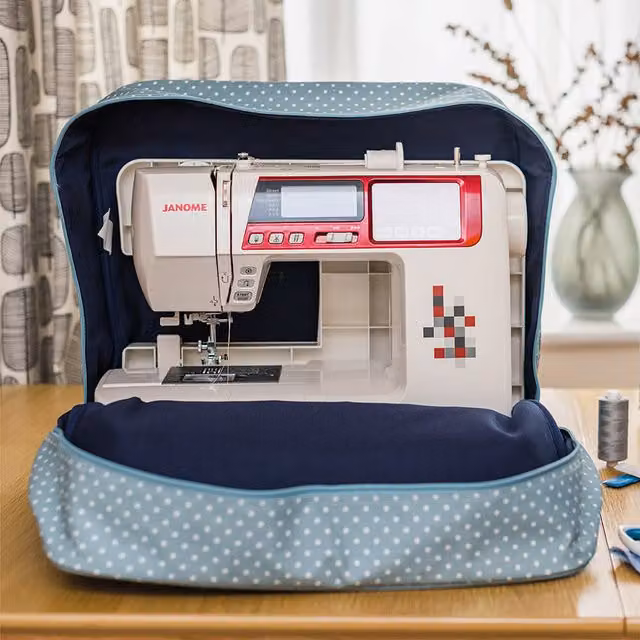 Korbond Sewing Machine Bag in Blue Tiny Dots