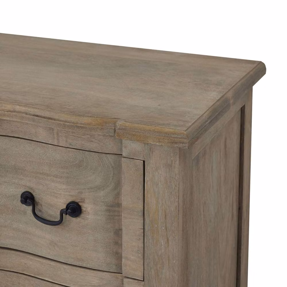 Wyld Haus Montagnac Double Dresser in Weathered Grey Wood with 12 Drawers – 3