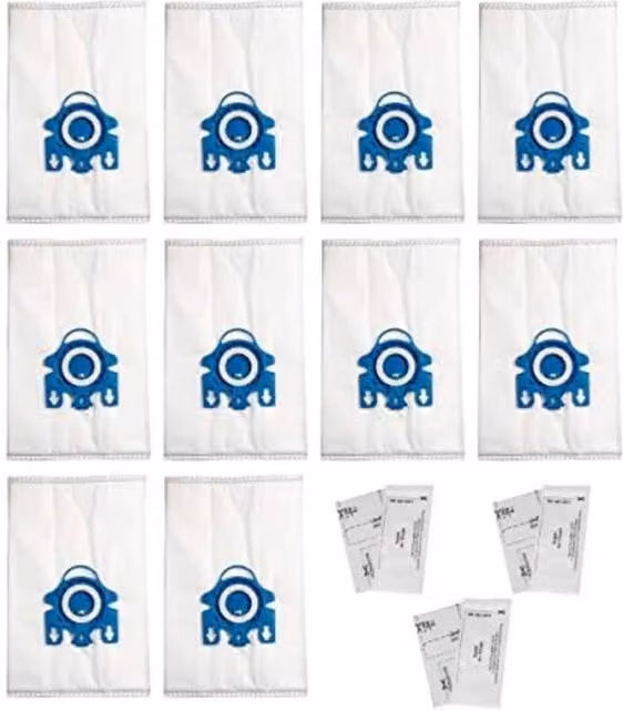 Tanness 10 Pack Vacuum Cleaner Bags with 3D Technology in White